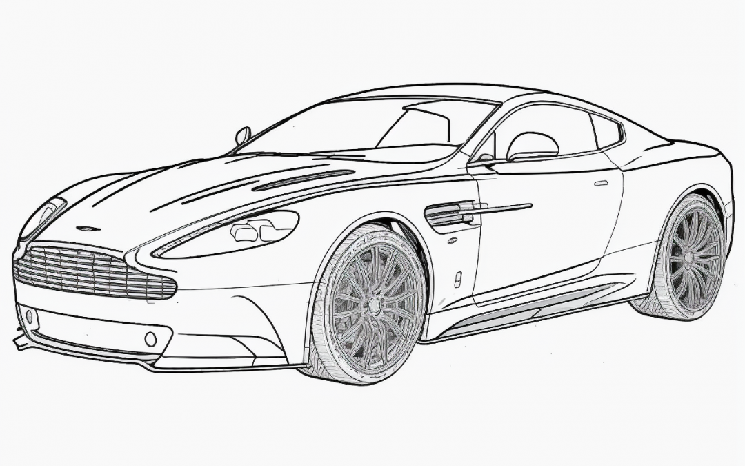 omalovánky auta – aston martin