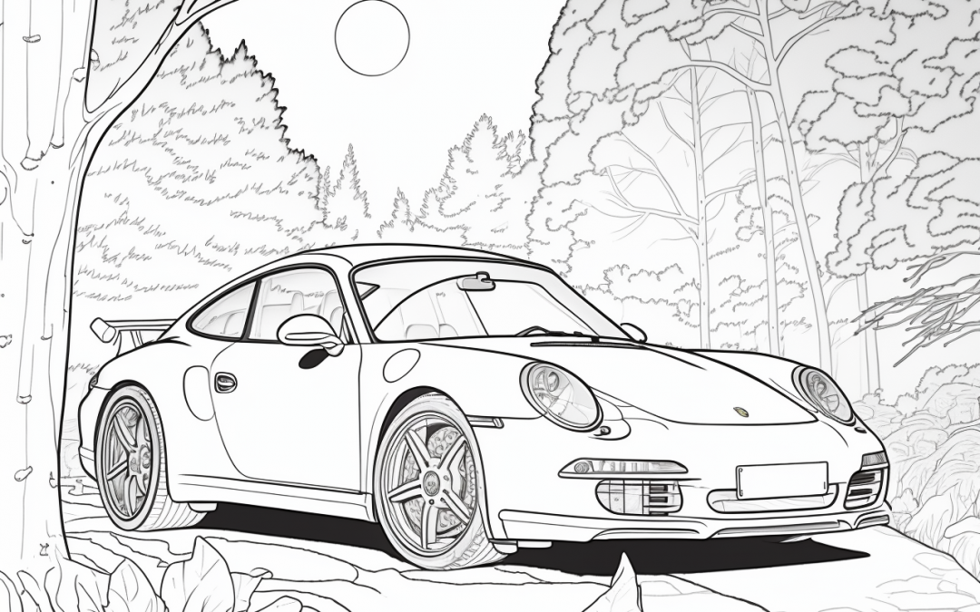 omalovánky auta – porsche 1