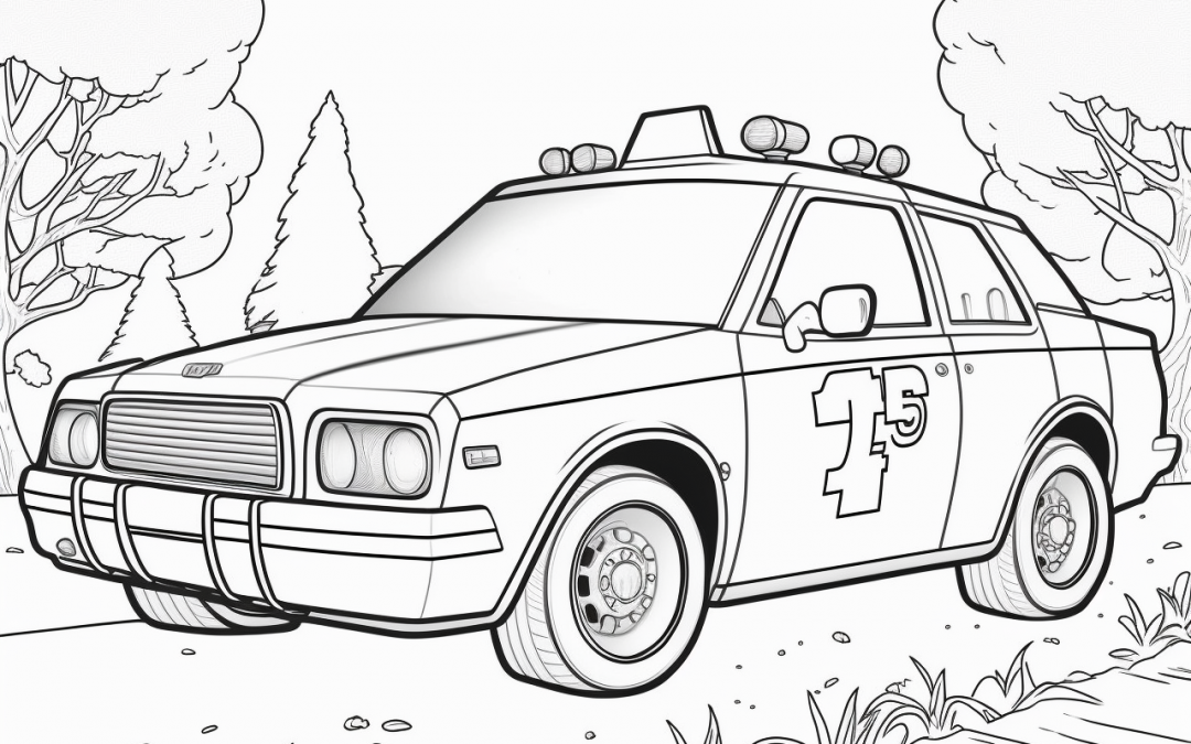omalovánky policejní auto 1
