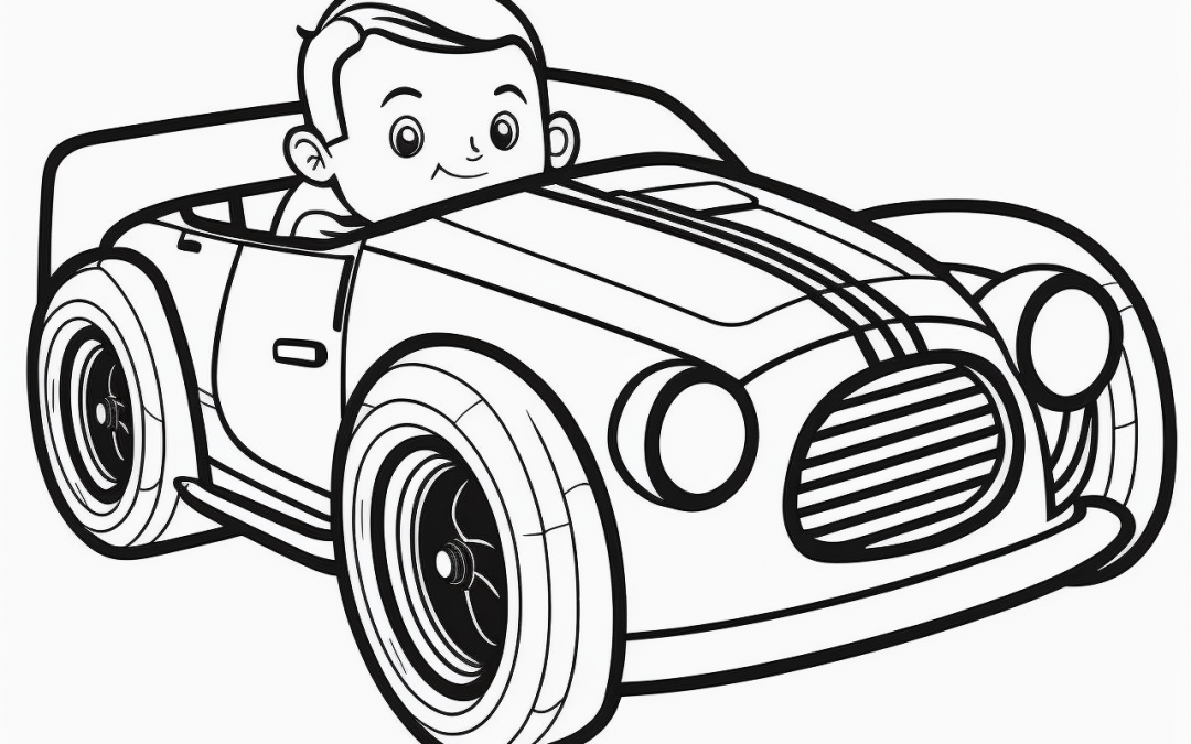 omalovánky závodní auto 3