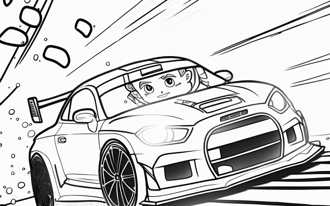 omalovánky závodní auto 5