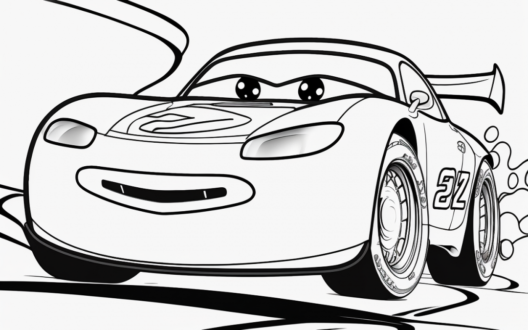 omalovánky závodní auto 7