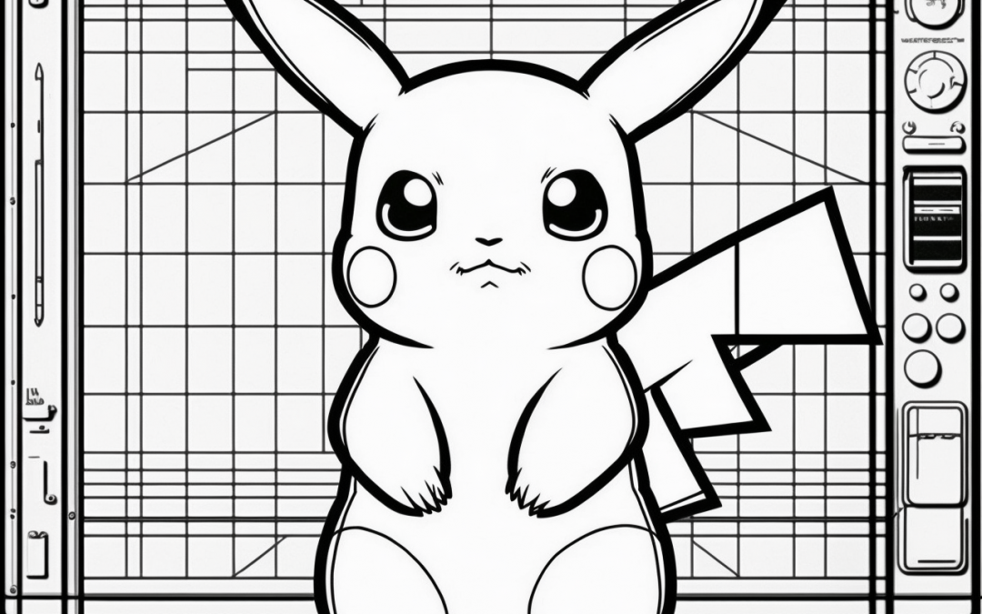 Pikachu s pozadím