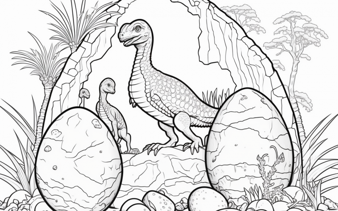 omalovanky dinosauri vejce1