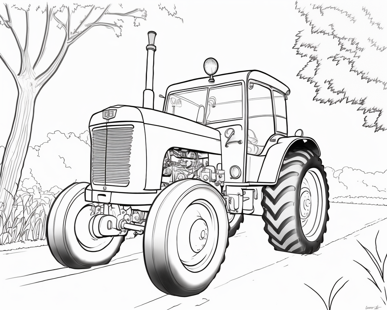 traktor 5 - Omalovánky k vytisknutí zdarma